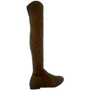 Women's Taupe Polyurethane (PU) Knee High Pointed Toe Low Heel Western Boots